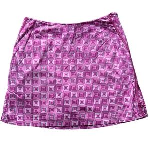 Golftini Womens Pink‎ White Cotton Blend Performance Golf Skorts - Size 4